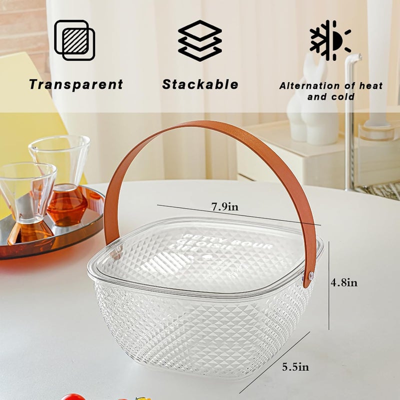 MineSign 4Pack Ice Bucket for Parties Beverage Cooler with Lid and Handle Wine Tub for Champagne Beer Drinks Fruit Basket for Outdoor Camping party Mimosa Bar-Clear - Image 2